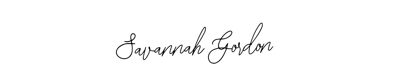 How to make Savannah Gordon signature? Bearetta-2O07w is a professional autograph style. Create handwritten signature for Savannah Gordon name. Savannah Gordon signature style 12 images and pictures png