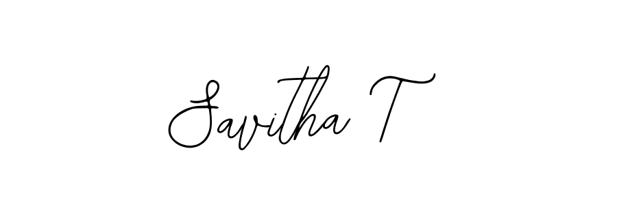 Use a signature maker to create a handwritten signature online. With this signature software, you can design (Bearetta-2O07w) your own signature for name Savitha T. Savitha T signature style 12 images and pictures png