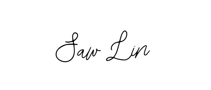 How to make Saw Lin name signature. Use Bearetta-2O07w style for creating short signs online. This is the latest handwritten sign. Saw Lin signature style 12 images and pictures png