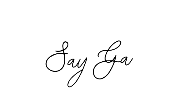 The best way (Bearetta-2O07w) to make a short signature is to pick only two or three words in your name. The name Say Ga include a total of six letters. For converting this name. Say Ga signature style 12 images and pictures png