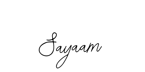How to make Sayaam name signature. Use Bearetta-2O07w style for creating short signs online. This is the latest handwritten sign. Sayaam signature style 12 images and pictures png
