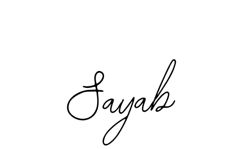 The best way (Bearetta-2O07w) to make a short signature is to pick only two or three words in your name. The name Sayab include a total of six letters. For converting this name. Sayab signature style 12 images and pictures png