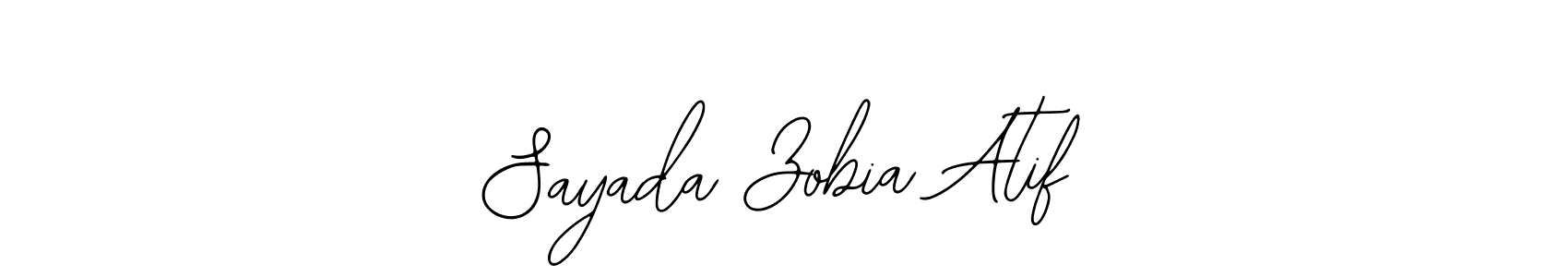 Make a beautiful signature design for name Sayada Zobia Atif. With this signature (Bearetta-2O07w) style, you can create a handwritten signature for free. Sayada Zobia Atif signature style 12 images and pictures png