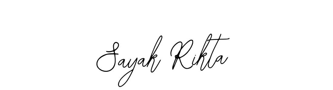 Design your own signature with our free online signature maker. With this signature software, you can create a handwritten (Bearetta-2O07w) signature for name Sayak Rikta. Sayak Rikta signature style 12 images and pictures png