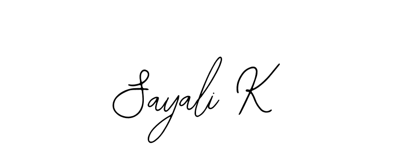 The best way (Bearetta-2O07w) to make a short signature is to pick only two or three words in your name. The name Sayali K include a total of six letters. For converting this name. Sayali K signature style 12 images and pictures png