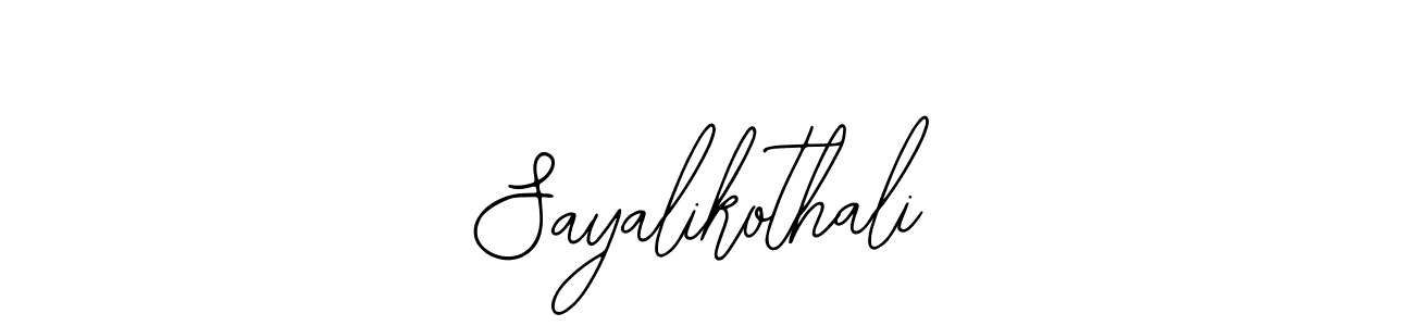 Use a signature maker to create a handwritten signature online. With this signature software, you can design (Bearetta-2O07w) your own signature for name Sayalikothali. Sayalikothali signature style 12 images and pictures png