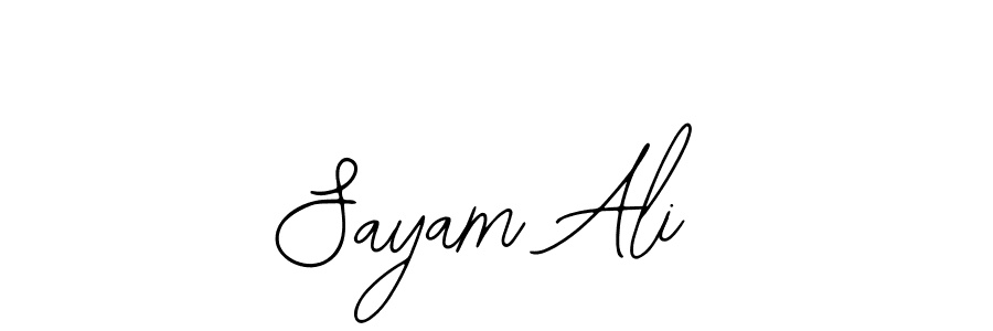 Similarly Bearetta-2O07w is the best handwritten signature design. Signature creator online .You can use it as an online autograph creator for name Sayam Ali. Sayam Ali signature style 12 images and pictures png