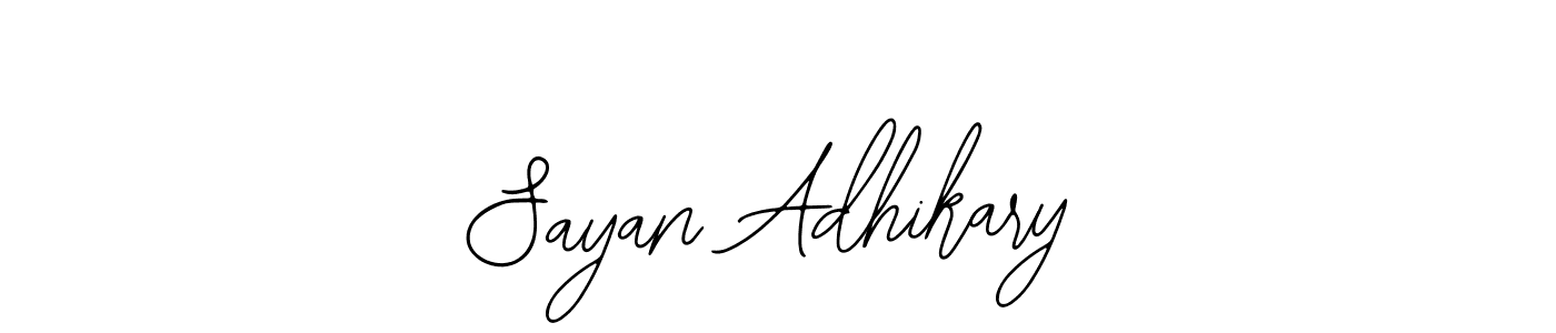 You should practise on your own different ways (Bearetta-2O07w) to write your name (Sayan Adhikary) in signature. don't let someone else do it for you. Sayan Adhikary signature style 12 images and pictures png