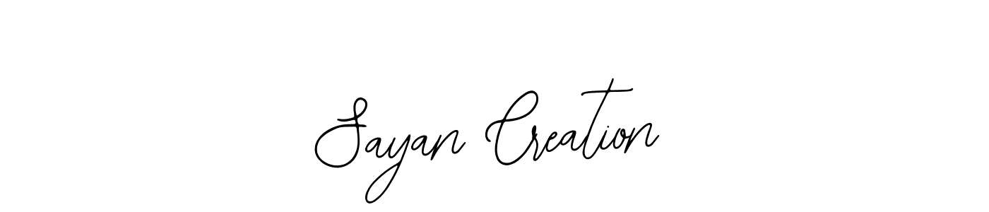 How to make Sayan Creation signature? Bearetta-2O07w is a professional autograph style. Create handwritten signature for Sayan Creation name. Sayan Creation signature style 12 images and pictures png