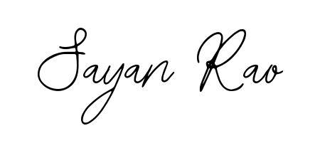Looking for an artistic signature for Sayan Rao? The Bearetta-2O07w calligraphy style gives a sophisticated flow suitable for business cards and emails. Sayan Rao signature style 12 images and pictures png