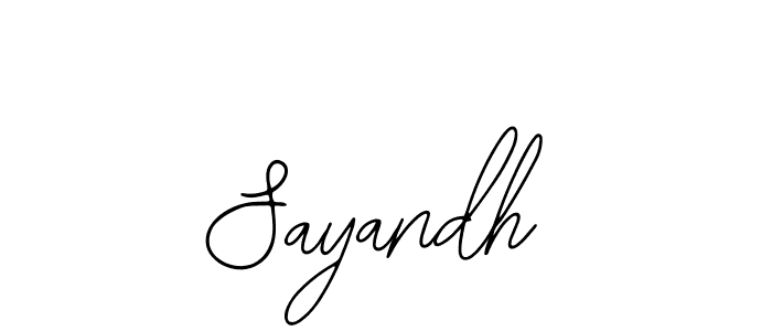 Create a beautiful signature design for name Sayandh. With this signature (Bearetta-2O07w) fonts, you can make a handwritten signature for free. Sayandh signature style 12 images and pictures png