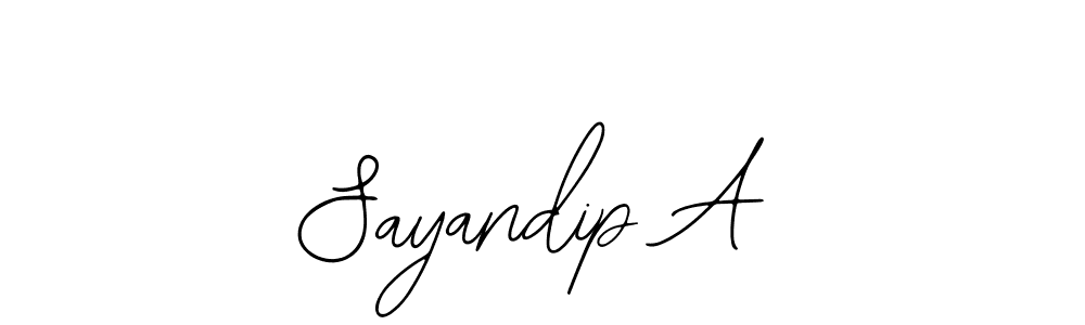 Design your own signature with our free online signature maker. With this signature software, you can create a handwritten (Bearetta-2O07w) signature for name Sayandip A. Sayandip A signature style 12 images and pictures png