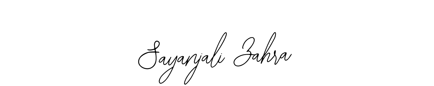 Design your own signature with our free online signature maker. With this signature software, you can create a handwritten (Bearetta-2O07w) signature for name Sayanjali Zahra. Sayanjali Zahra signature style 12 images and pictures png
