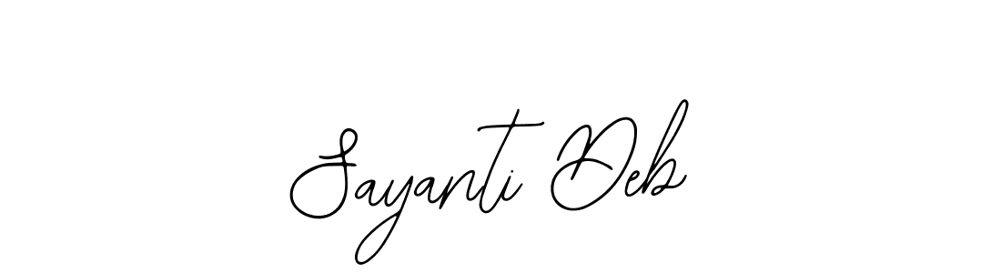 You should practise on your own different ways (Bearetta-2O07w) to write your name (Sayanti Deb) in signature. don't let someone else do it for you. Sayanti Deb signature style 12 images and pictures png