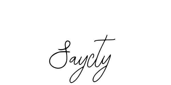 It looks lik you need a new signature style for name Saycty. Design unique handwritten (Bearetta-2O07w) signature with our free signature maker in just a few clicks. Saycty signature style 12 images and pictures png