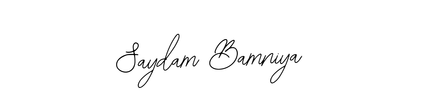 Saydam Bamniya stylish signature style. Best Handwritten Sign (Bearetta-2O07w) for my name. Handwritten Signature Collection Ideas for my name Saydam Bamniya. Saydam Bamniya signature style 12 images and pictures png