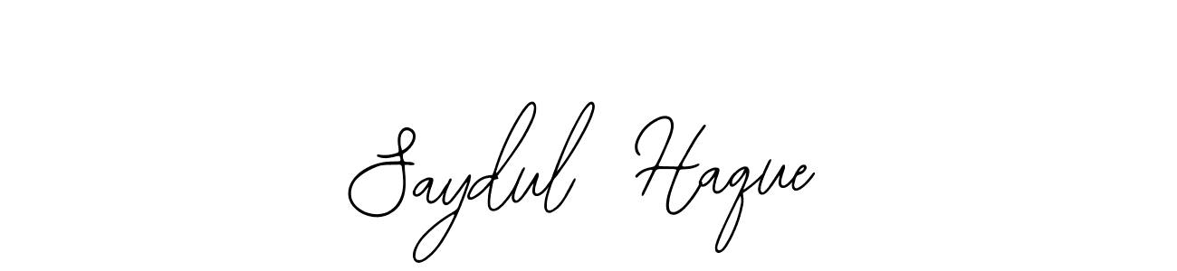 The best way (Bearetta-2O07w) to make a short signature is to pick only two or three words in your name. The name Saydul  Haque include a total of six letters. For converting this name. Saydul  Haque signature style 12 images and pictures png