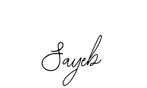 How to make Sayeb name signature. Use Bearetta-2O07w style for creating short signs online. This is the latest handwritten sign. Sayeb signature style 12 images and pictures png