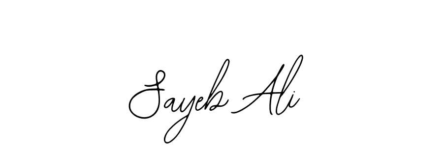 The best way (Bearetta-2O07w) to make a short signature is to pick only two or three words in your name. The name Sayeb Ali include a total of six letters. For converting this name. Sayeb Ali signature style 12 images and pictures png