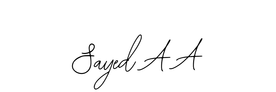 The best way (Bearetta-2O07w) to make a short signature is to pick only two or three words in your name. The name Sayed A A include a total of six letters. For converting this name. Sayed A A signature style 12 images and pictures png