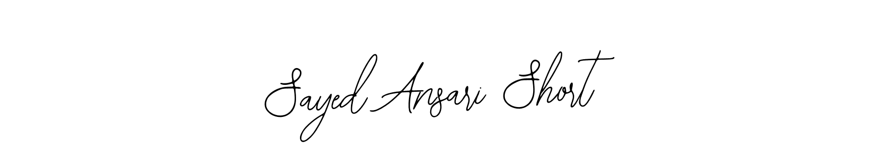 Bearetta-2O07w is a professional signature style that is perfect for those who want to add a touch of class to their signature. It is also a great choice for those who want to make their signature more unique. Get Sayed Ansari Short name to fancy signature for free. Sayed Ansari Short signature style 12 images and pictures png