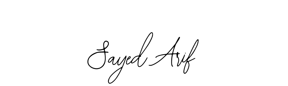 Bearetta-2O07w is a professional signature style that is perfect for those who want to add a touch of class to their signature. It is also a great choice for those who want to make their signature more unique. Get Sayed Arif name to fancy signature for free. Sayed Arif signature style 12 images and pictures png