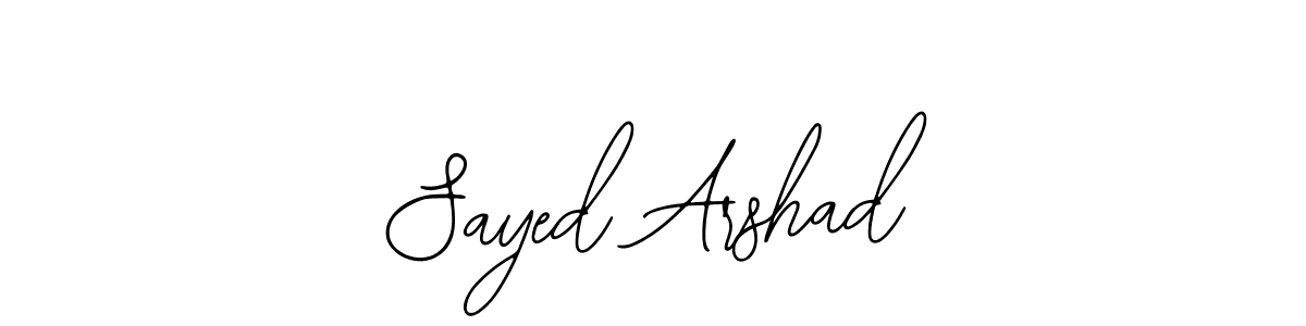 How to make Sayed Arshad name signature. Use Bearetta-2O07w style for creating short signs online. This is the latest handwritten sign. Sayed Arshad signature style 12 images and pictures png
