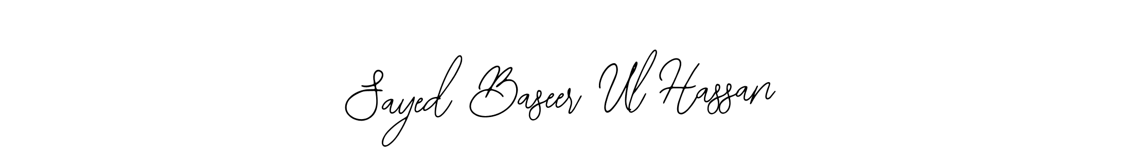 Sayed Baseer Ul Hassan stylish signature style. Best Handwritten Sign (Bearetta-2O07w) for my name. Handwritten Signature Collection Ideas for my name Sayed Baseer Ul Hassan. Sayed Baseer Ul Hassan signature style 12 images and pictures png