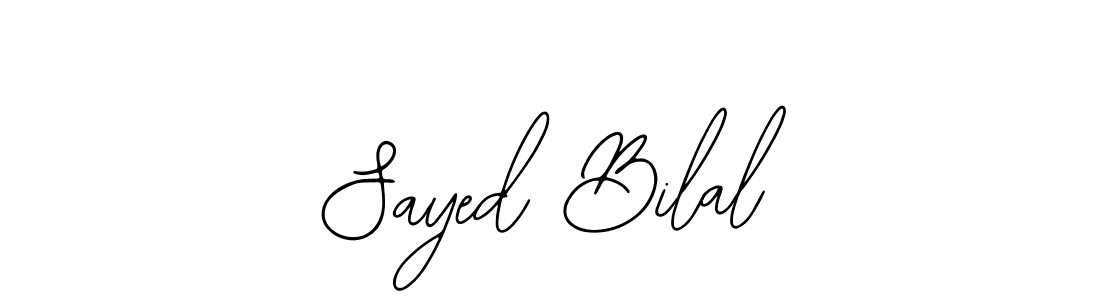 Design your own signature with our free online signature maker. With this signature software, you can create a handwritten (Bearetta-2O07w) signature for name Sayed Bilal. Sayed Bilal signature style 12 images and pictures png