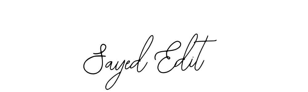 Use a signature maker to create a handwritten signature online. With this signature software, you can design (Bearetta-2O07w) your own signature for name Sayed Edit. Sayed Edit signature style 12 images and pictures png