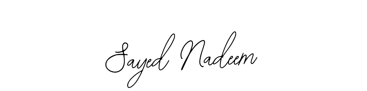 This is the best signature style for the Sayed Nadeem name. Also you like these signature font (Bearetta-2O07w). Mix name signature. Sayed Nadeem signature style 12 images and pictures png