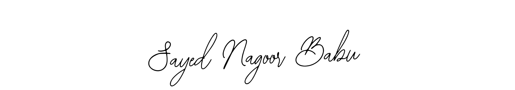 Create a beautiful signature design for name Sayed Nagoor Babu. With this signature (Bearetta-2O07w) fonts, you can make a handwritten signature for free. Sayed Nagoor Babu signature style 12 images and pictures png