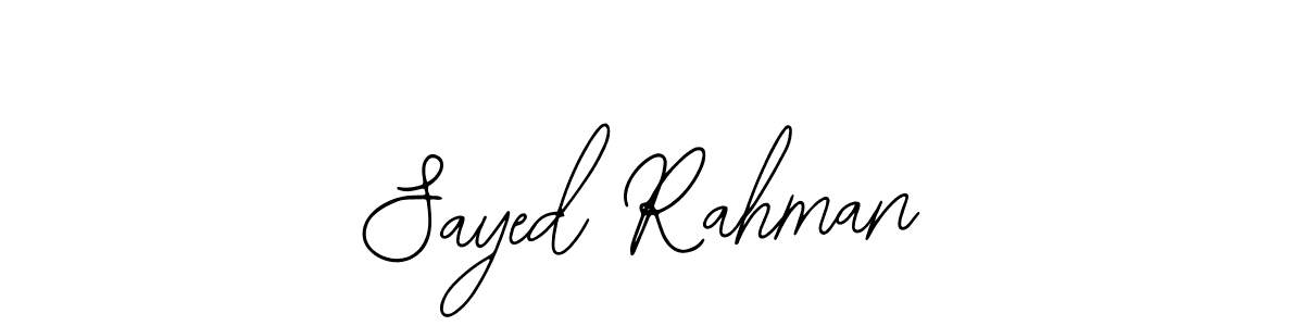 How to make Sayed Rahman name signature. Use Bearetta-2O07w style for creating short signs online. This is the latest handwritten sign. Sayed Rahman signature style 12 images and pictures png