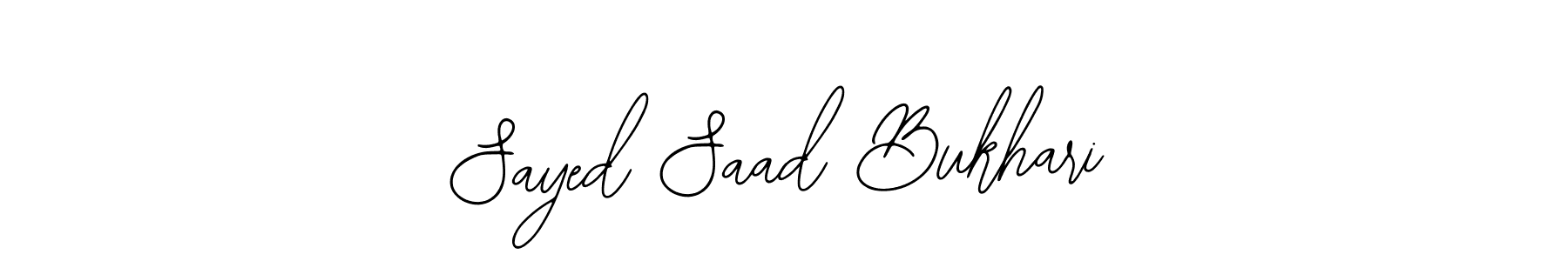 You should practise on your own different ways (Bearetta-2O07w) to write your name (Sayed Saad Bukhari) in signature. don't let someone else do it for you. Sayed Saad Bukhari signature style 12 images and pictures png