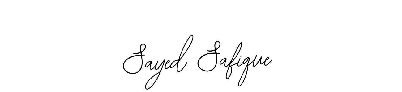 How to make Sayed Safique signature? Bearetta-2O07w is a professional autograph style. Create handwritten signature for Sayed Safique name. Sayed Safique signature style 12 images and pictures png