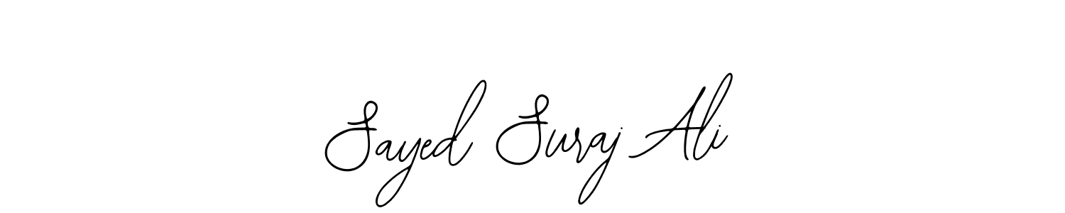 How to make Sayed Suraj Ali name signature. Use Bearetta-2O07w style for creating short signs online. This is the latest handwritten sign. Sayed Suraj Ali signature style 12 images and pictures png