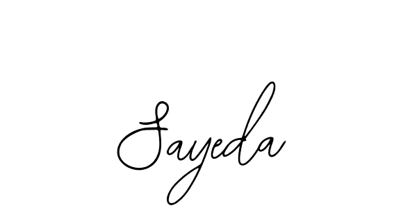 Design your own signature with our free online signature maker. With this signature software, you can create a handwritten (Bearetta-2O07w) signature for name Sayeda. Sayeda signature style 12 images and pictures png