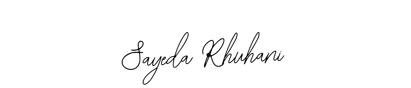 Make a beautiful signature design for name Sayeda Rhuhani. With this signature (Bearetta-2O07w) style, you can create a handwritten signature for free. Sayeda Rhuhani signature style 12 images and pictures png