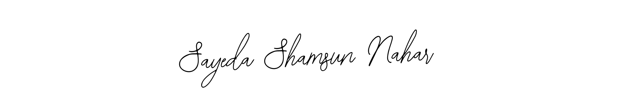 Make a beautiful signature design for name Sayeda Shamsun Nahar. With this signature (Bearetta-2O07w) style, you can create a handwritten signature for free. Sayeda Shamsun Nahar signature style 12 images and pictures png