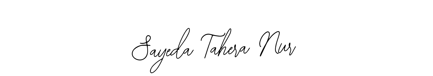 How to make Sayeda Tahera Nur signature? Bearetta-2O07w is a professional autograph style. Create handwritten signature for Sayeda Tahera Nur name. Sayeda Tahera Nur signature style 12 images and pictures png