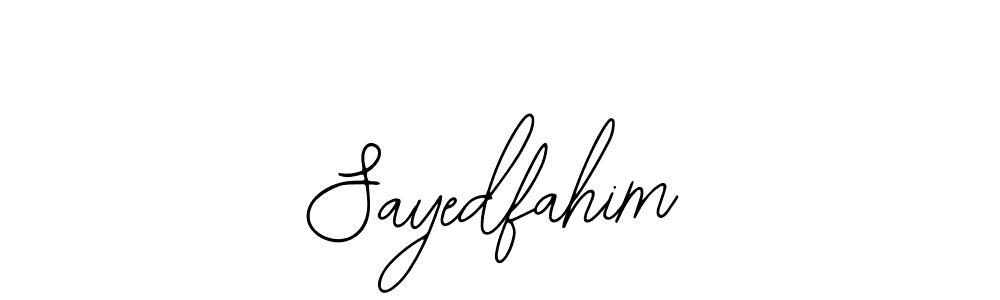 Also You can easily find your signature by using the search form. We will create Sayedfahim name handwritten signature images for you free of cost using Bearetta-2O07w sign style. Sayedfahim signature style 12 images and pictures png