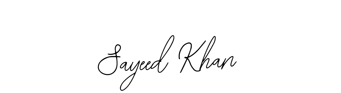 How to make Sayeed Khan name signature. Use Bearetta-2O07w style for creating short signs online. This is the latest handwritten sign. Sayeed Khan signature style 12 images and pictures png
