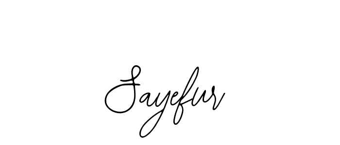 How to make Sayefur name signature. Use Bearetta-2O07w style for creating short signs online. This is the latest handwritten sign. Sayefur signature style 12 images and pictures png