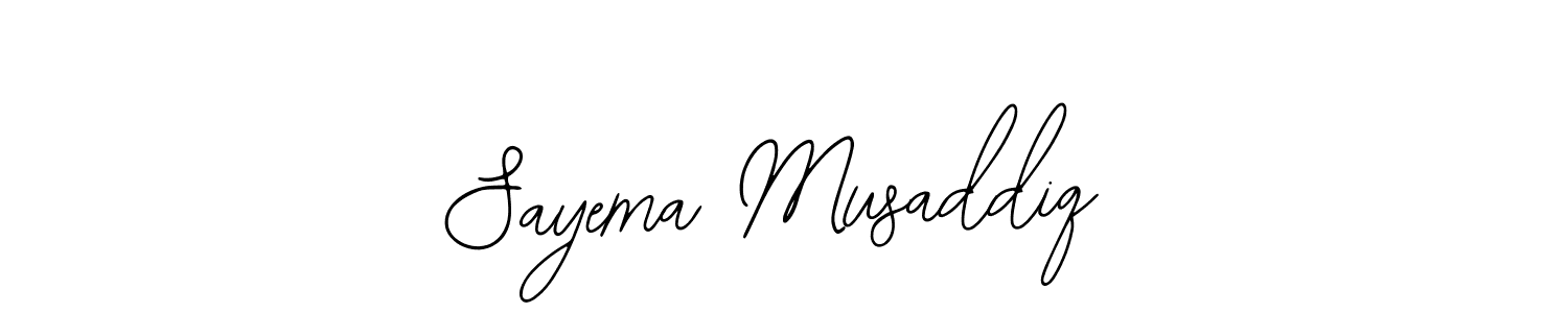 How to make Sayema Musaddiq signature? Bearetta-2O07w is a professional autograph style. Create handwritten signature for Sayema Musaddiq name. Sayema Musaddiq signature style 12 images and pictures png