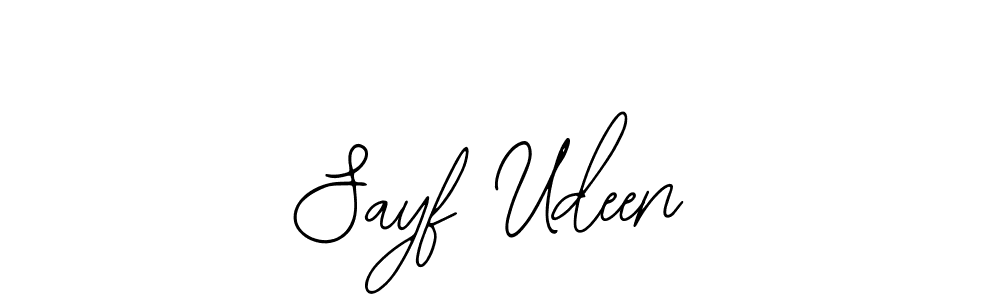 Use a signature maker to create a handwritten signature online. With this signature software, you can design (Bearetta-2O07w) your own signature for name Sayf Udeen. Sayf Udeen signature style 12 images and pictures png