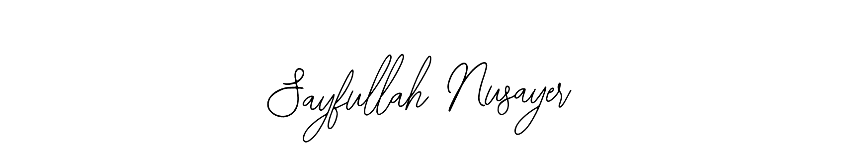 How to Draw Sayfullah Nusayer signature style? Bearetta-2O07w is a latest design signature styles for name Sayfullah Nusayer. Sayfullah Nusayer signature style 12 images and pictures png