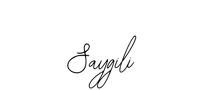 How to make Saygili name signature. Use Bearetta-2O07w style for creating short signs online. This is the latest handwritten sign. Saygili signature style 12 images and pictures png