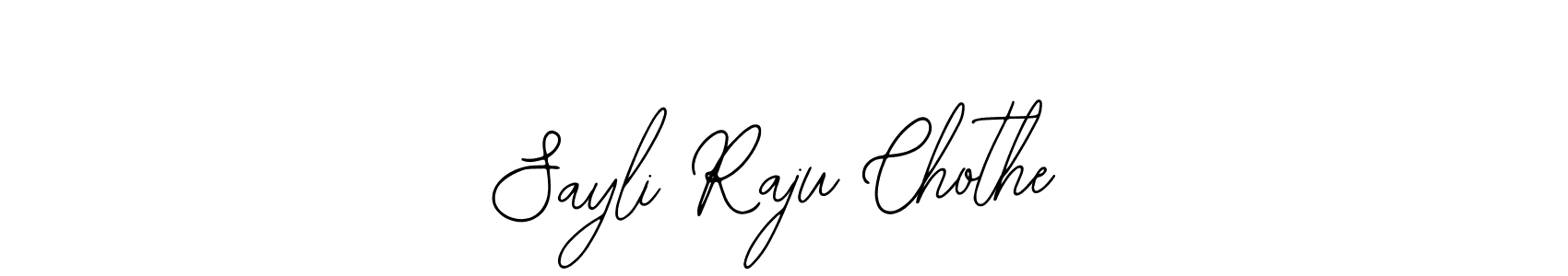 Also You can easily find your signature by using the search form. We will create Sayli Raju Chothe name handwritten signature images for you free of cost using Bearetta-2O07w sign style. Sayli Raju Chothe signature style 12 images and pictures png