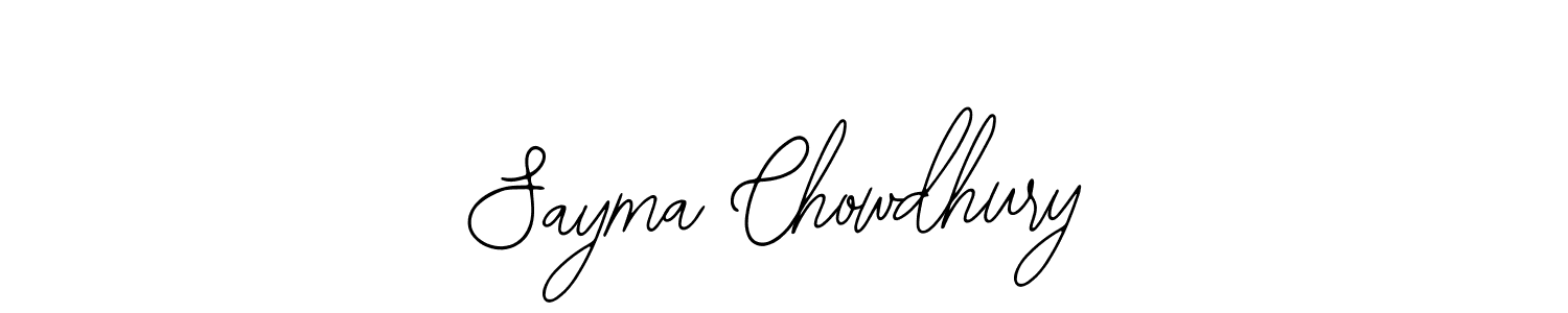 How to make Sayma Chowdhury name signature. Use Bearetta-2O07w style for creating short signs online. This is the latest handwritten sign. Sayma Chowdhury signature style 12 images and pictures png