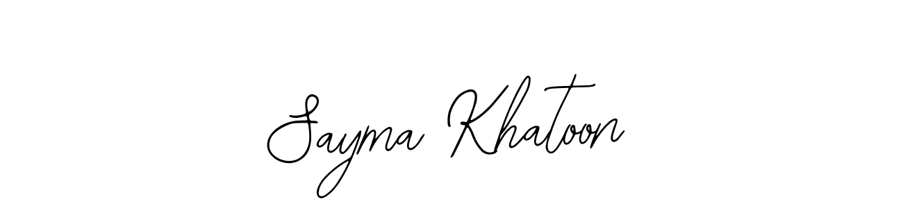 How to make Sayma Khatoon name signature. Use Bearetta-2O07w style for creating short signs online. This is the latest handwritten sign. Sayma Khatoon signature style 12 images and pictures png